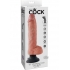 King Cock 10 Vibrating Dildo with Balls Beige - Realistic