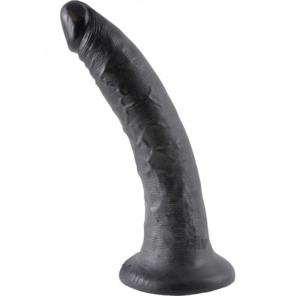 King Cock 7 Inch Dildo - Black - Realistic Dildos & Dongs