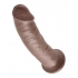 King Cock 9 Inch Dildo Brown - Realistic Dildos & Dongs