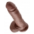 King Cock 8 Inches Cock Balls Brown - Realistic Dildos & Dongs