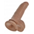 King Cock 9 inches Cock with Balls Tan Dildo - Huge Dildos