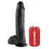 King Cock 10 Inches Cock Balls Black - Huge Dildos