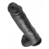 King Cock 11 Inches Cock Balls Black - Huge Dildos