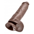 King Cock 11 Inches Cock Balls Brown - Huge Dildos