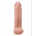 King C*ck 12 Inch C*ck Balls - Beige - Realistic Dildos & Dongs