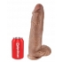 King Cock 12 inches Cock with Balls Tan Dildo - Huge Dildos