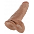 King Cock 12 inches Cock with Balls Tan Dildo - Huge Dildos