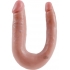 U Shaped Double Trouble Small Dildo Beige - Double Dildos