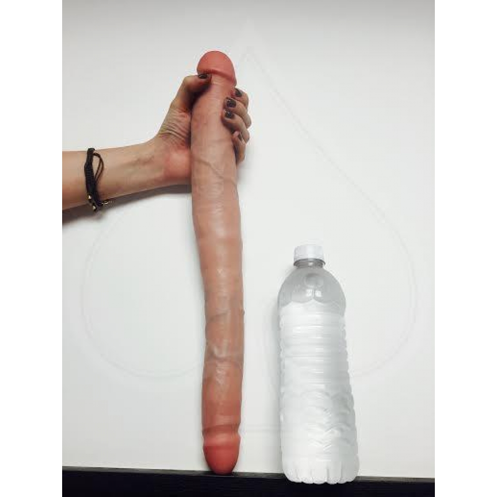 16 Inch Tapered Double Dong -  Beige - Double Dildos