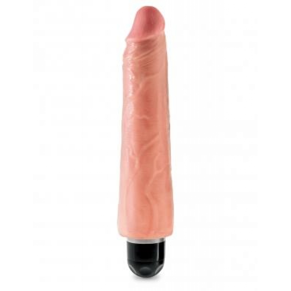 King Cock 9 inches Realistic Vibrating Stiffy Beige - Realistic