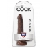 King Cock 6 inches Cock with Balls Brown Dildo - Realistic Dildos & Dongs