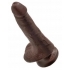 King Cock 6 inches Cock with Balls Brown Dildo - Realistic Dildos & Dongs