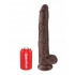 King Cock 14 Inches Dildo with Balls - Brown