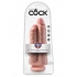 King Cock 9 inches Two Cocks One Hole Beige - Double Dildos