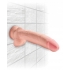 King Cock Triple Density 10 inches Fat Dildo with Balls Beige - Realistic Dildos & Dongs