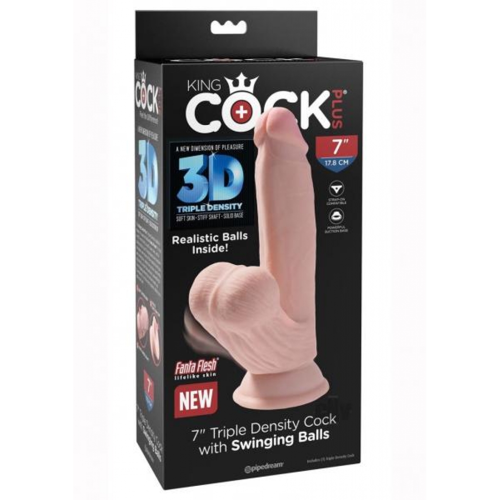 Kc Triple D Cock Swing Balls 7 Vanilla - Realistic Dildos & Dongs