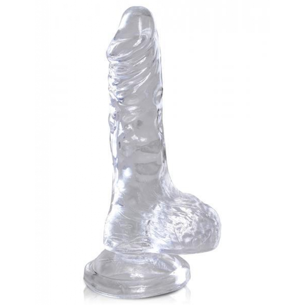 King Cock Clear 4 Inches Cock with Balls - Realistic Dildos & Dongs