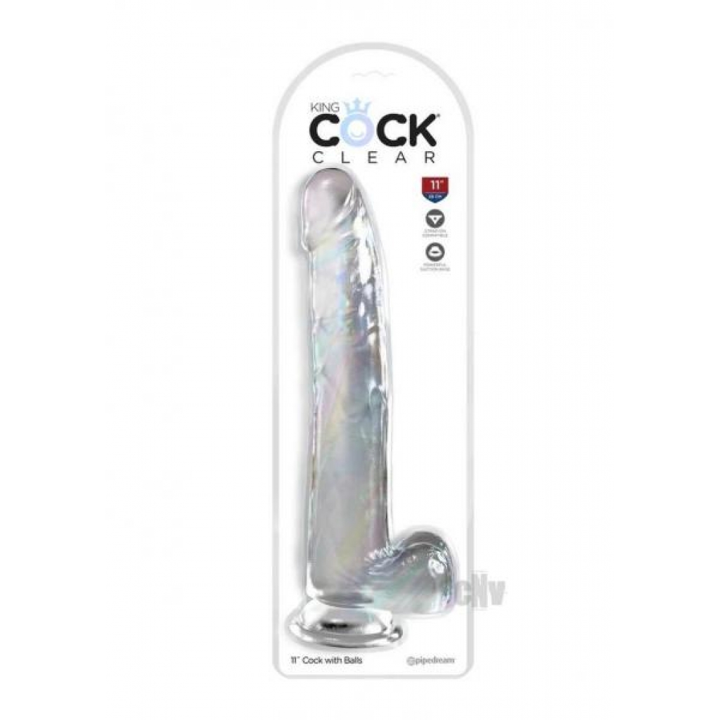 Kc 11 Cock Clear W/balls - Huge Dildos