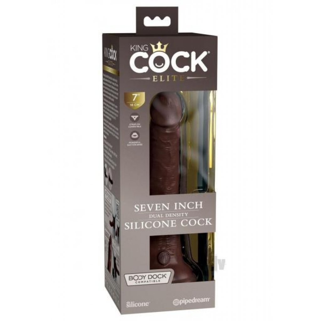 Kc Elite Dual Dense Cock 7 Brown - Realistic Dildos & Dongs