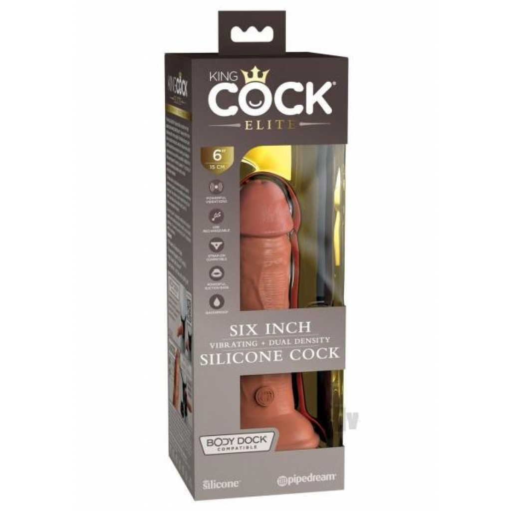 Kc Elite Dual Dense Vibe Cock 6 Tan - Realistic Dildos & Dongs