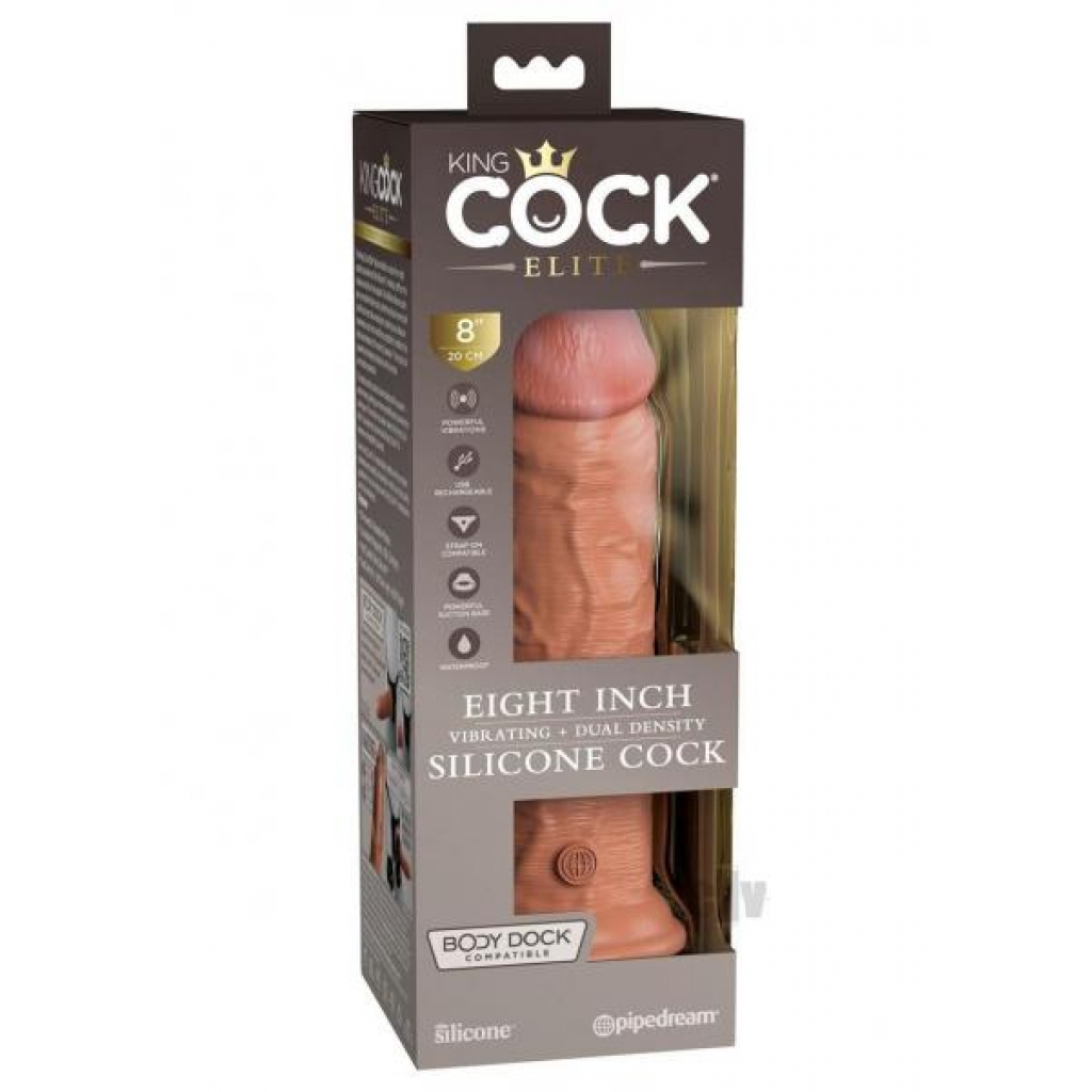 Kc Elite Dual Dense Vibe Cock 8 Tan - Realistic Dildos & Dongs