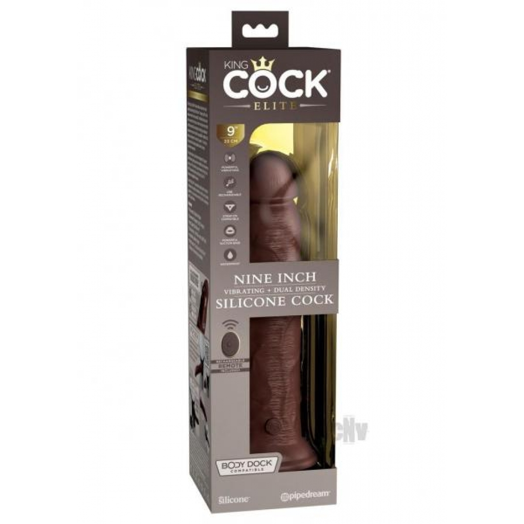 Kc Elite Dual Dense Vibe Cock 9 Brown - Realistic Dildos & Dongs