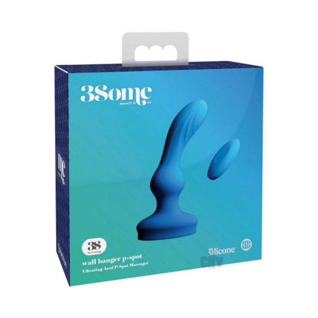 3some Wall Banger P-spot Rechargeable Vibrator - Blue