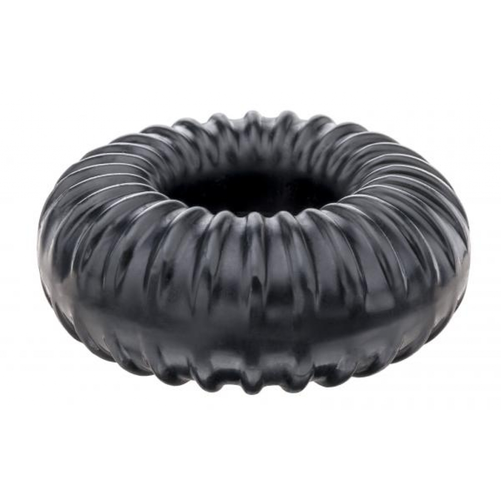 Ribbed Ring Black - Classic Penis Rings