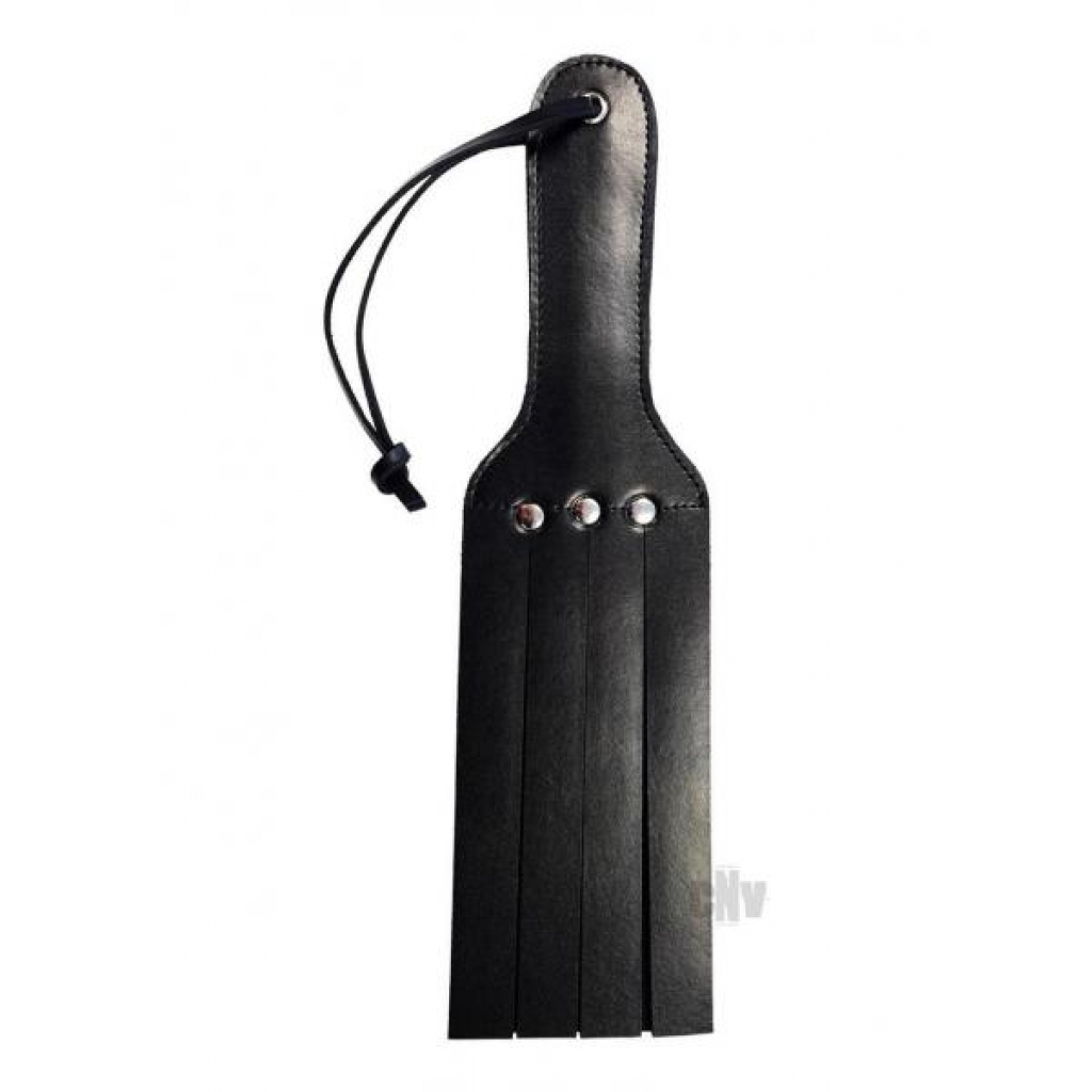 4 Strap Leather Paddle Black - Paddles