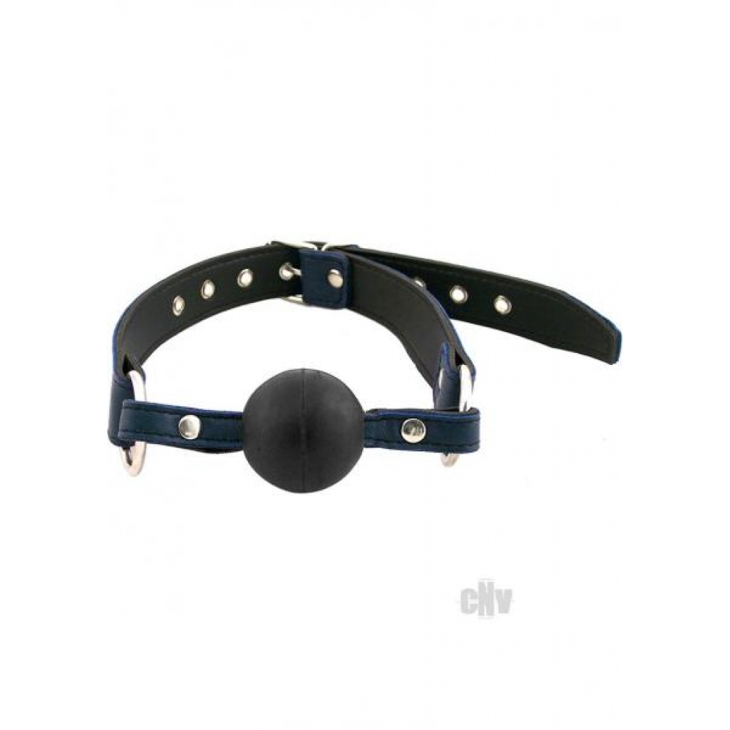 Rouge Ball Gag Blue Leather - Ball Gags