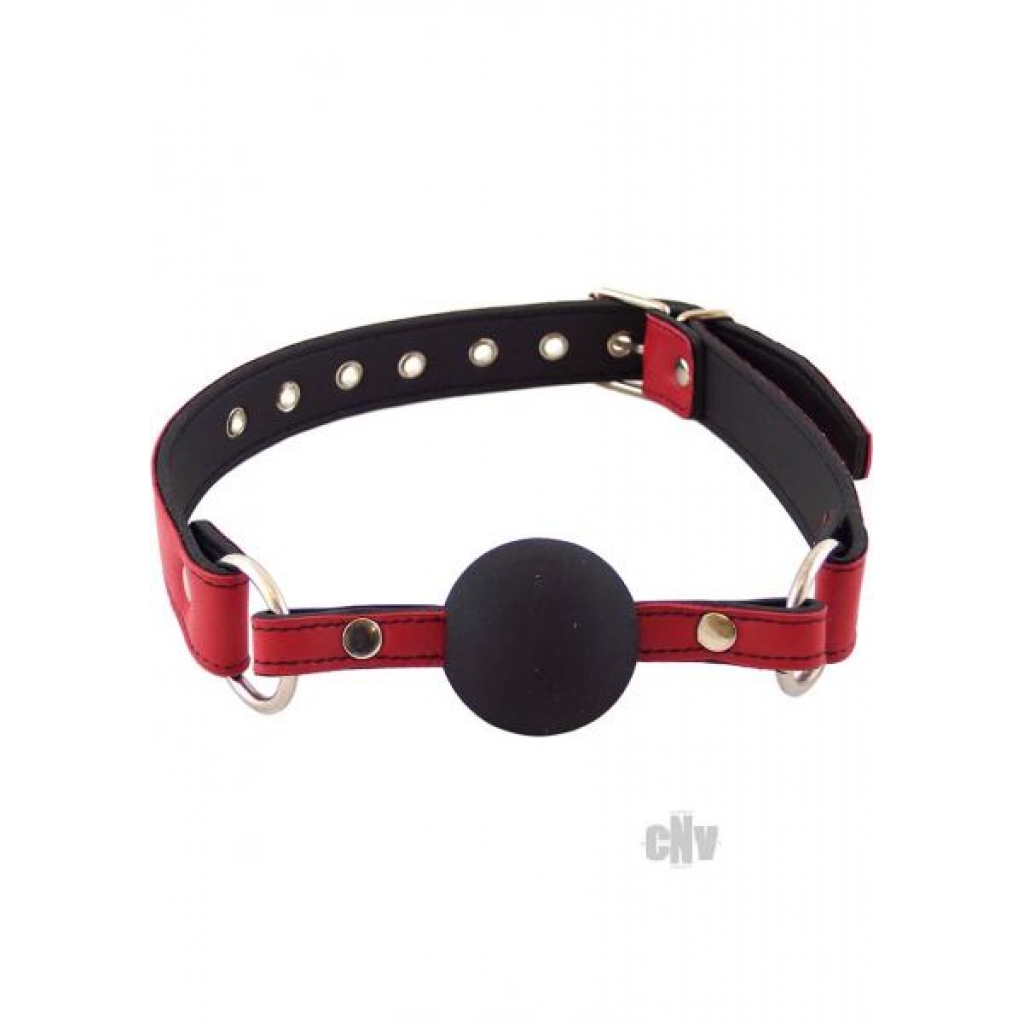 Rouge Leather Ball Gag Red - Ball Gags