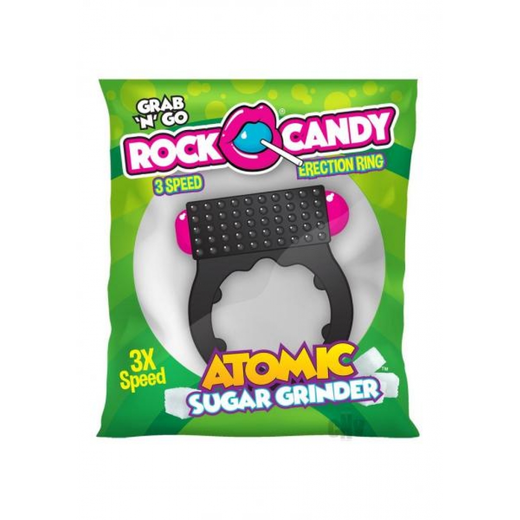 Rock Candy Atomic Sugar Grinder Black - Couples Vibrating Penis Rings