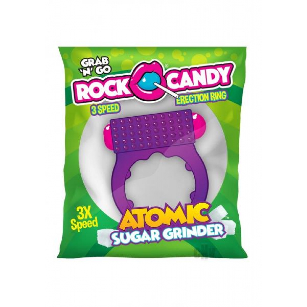 Rock Candy Atomic Sugar Grinder Purple - Couples Vibrating Penis Rings