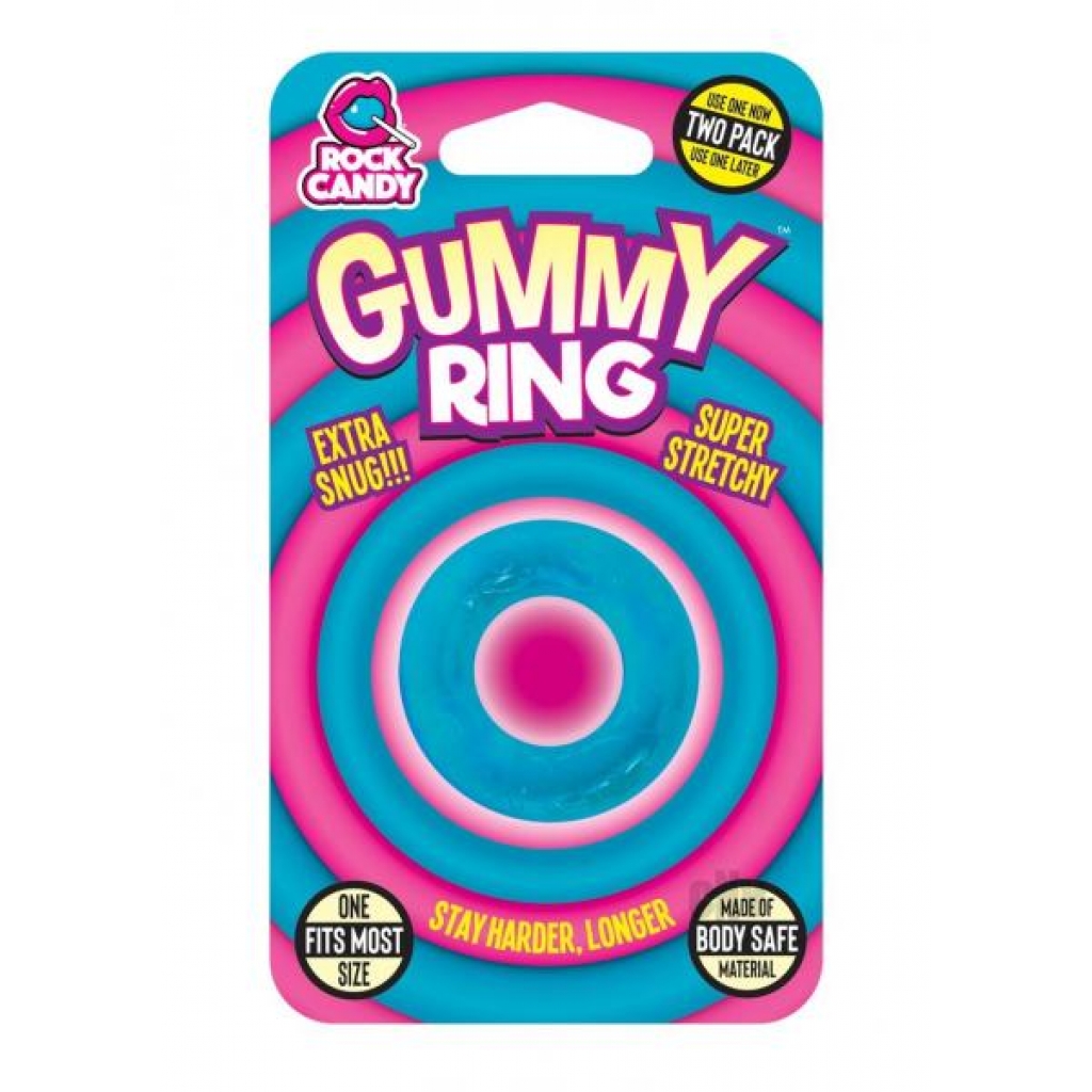 Rock Candy Gummy Ring Blue - Classic Penis Rings