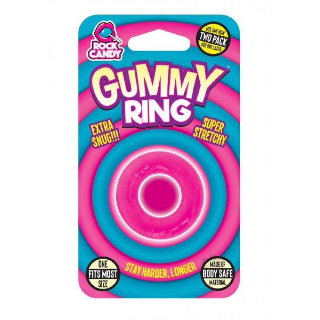 Rock Candy Gummy Ring Pink - Classic Penis Rings