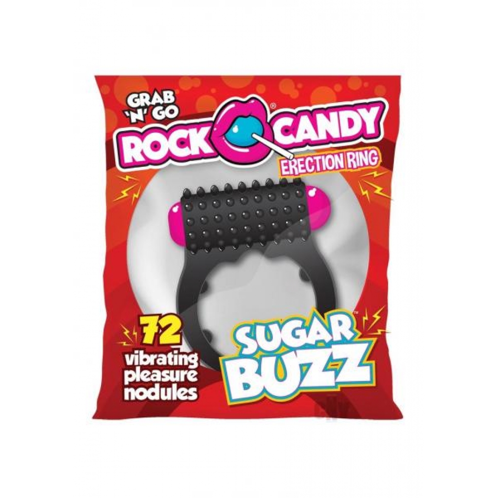 Rock Candy Sugar Buzz Black - Couples Vibrating Penis Rings