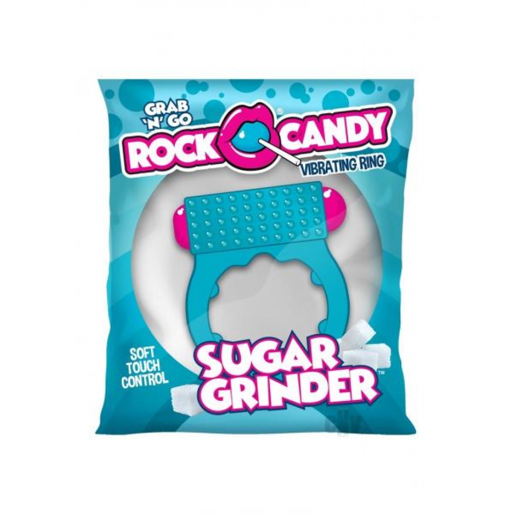 Rock Candy Sugar Grinder Blue - Couples Vibrating Penis Rings