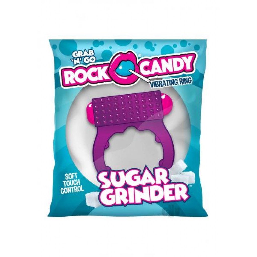 Rock Candy Sugar Grinder Purple - Couples Vibrating Penis Rings