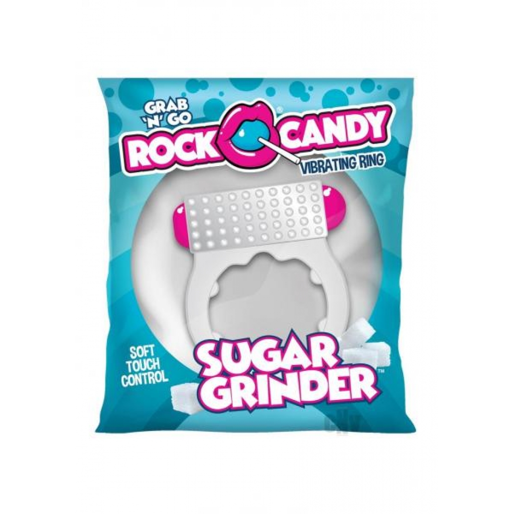 Rock Candy Sugar Grinder White - Couples Vibrating Penis Rings