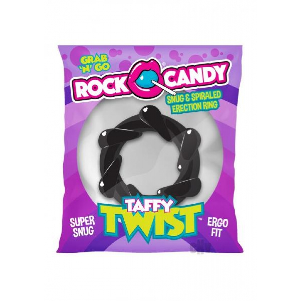 Rock Candy Taffy Twist Black - Stimulating Penis Rings