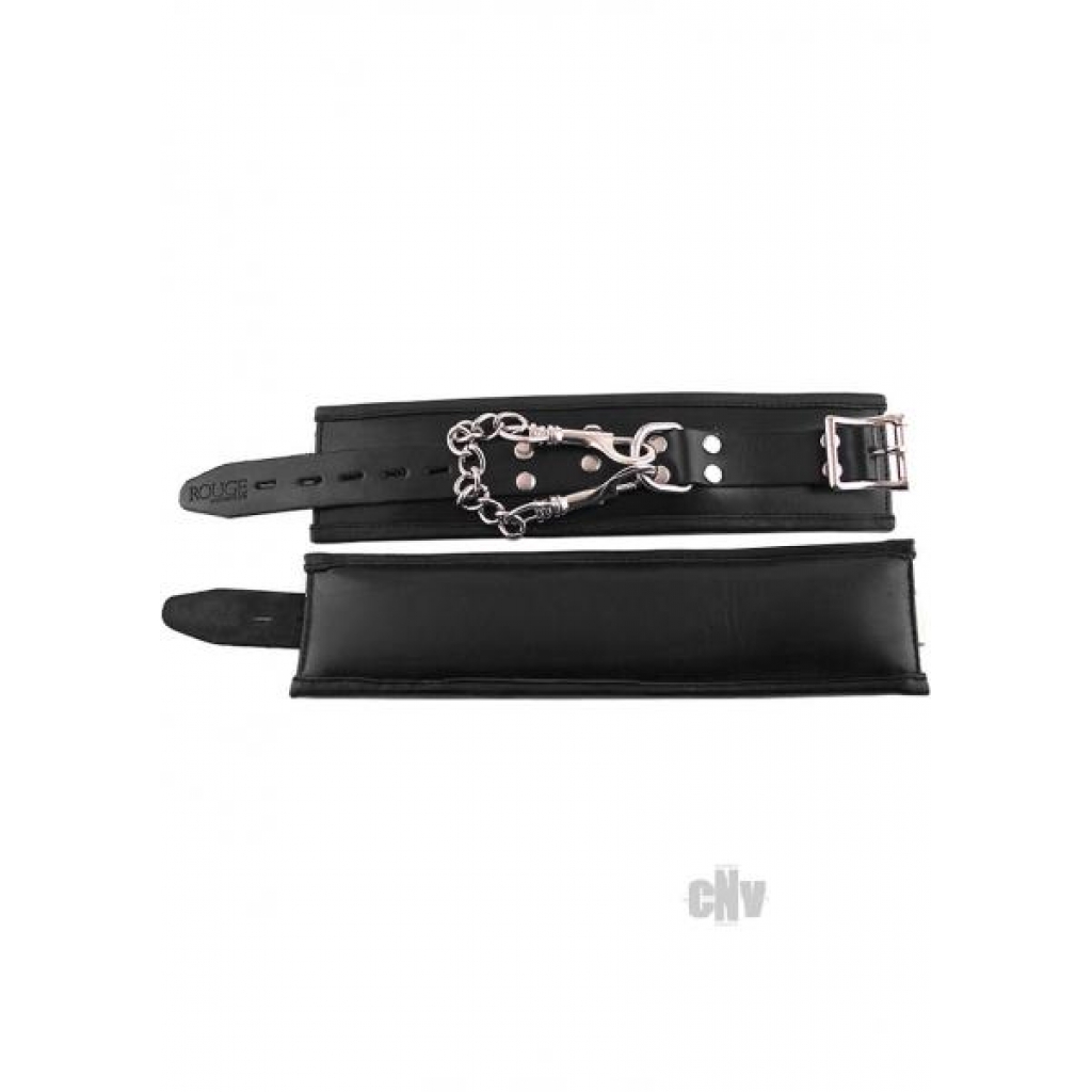 Rouge Padded Wrist Cuffs Black - Handcuffs