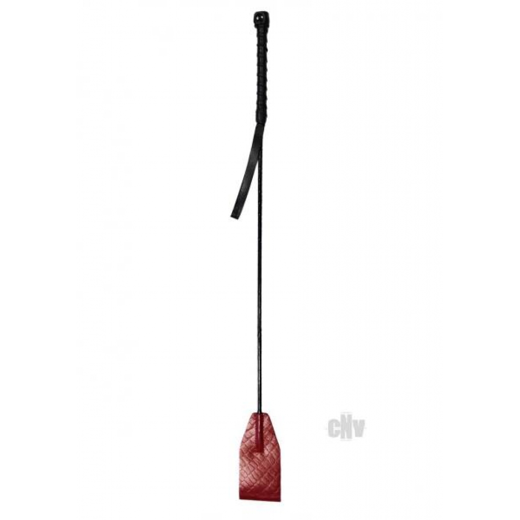 Rouge Anaconda Riding Crop with Burgundy/Black Cuff