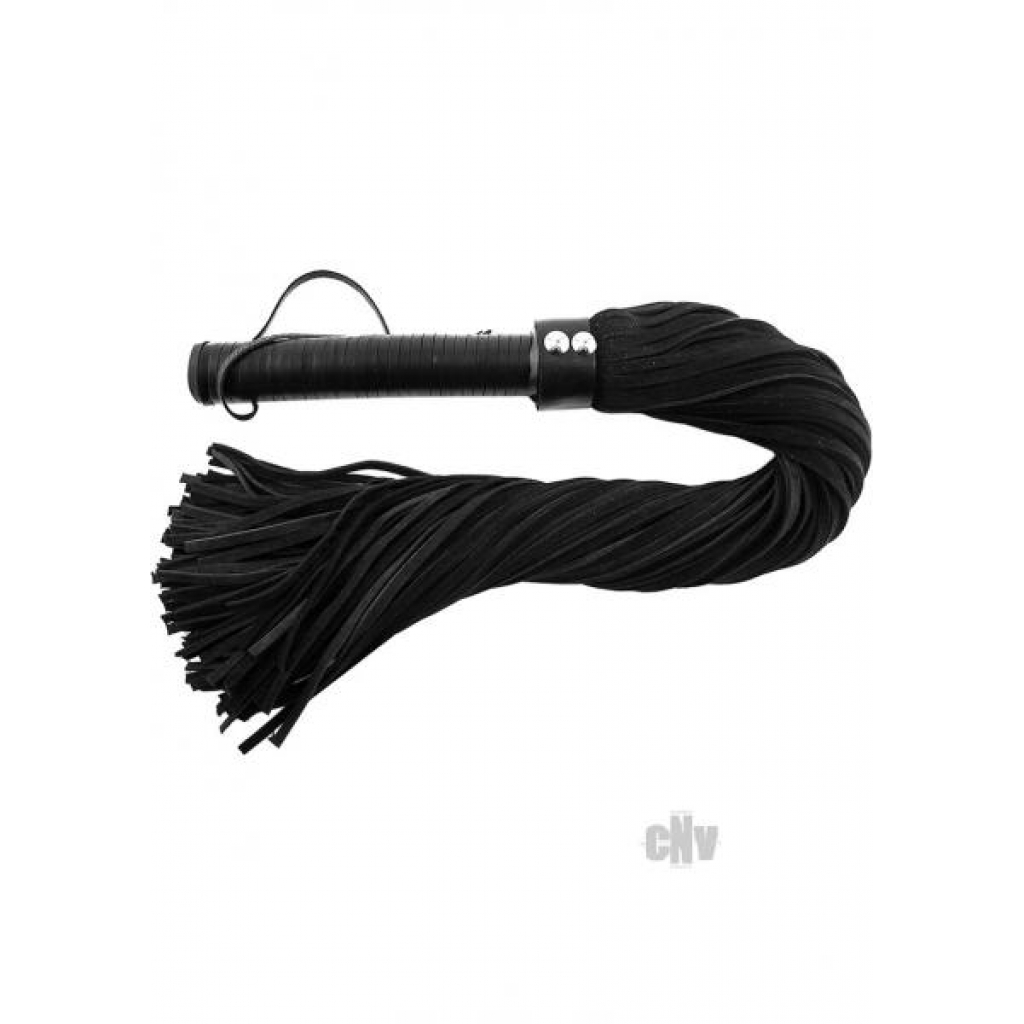 Rouge Suede Flogger Leather Handle Black - Floggers