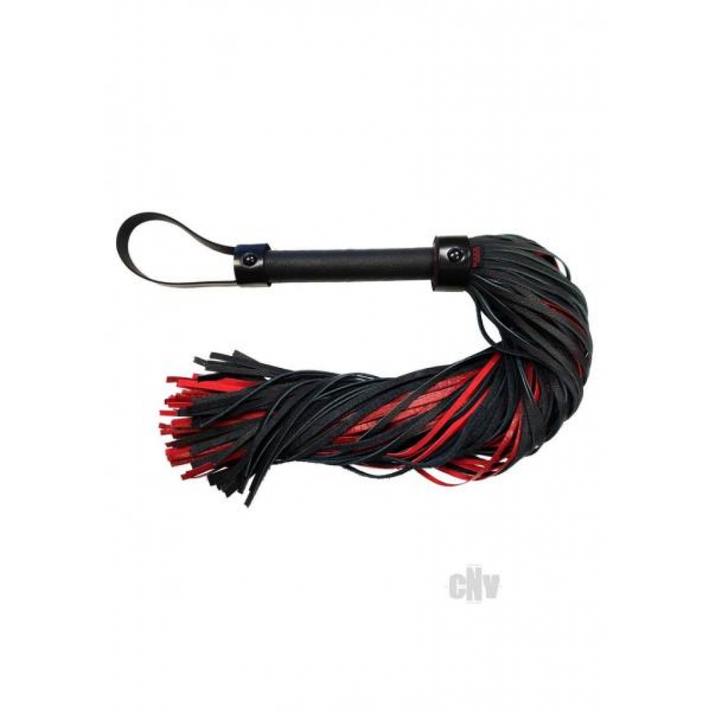 Rouge Anaconda Leather Flogger - Burgundy/Black