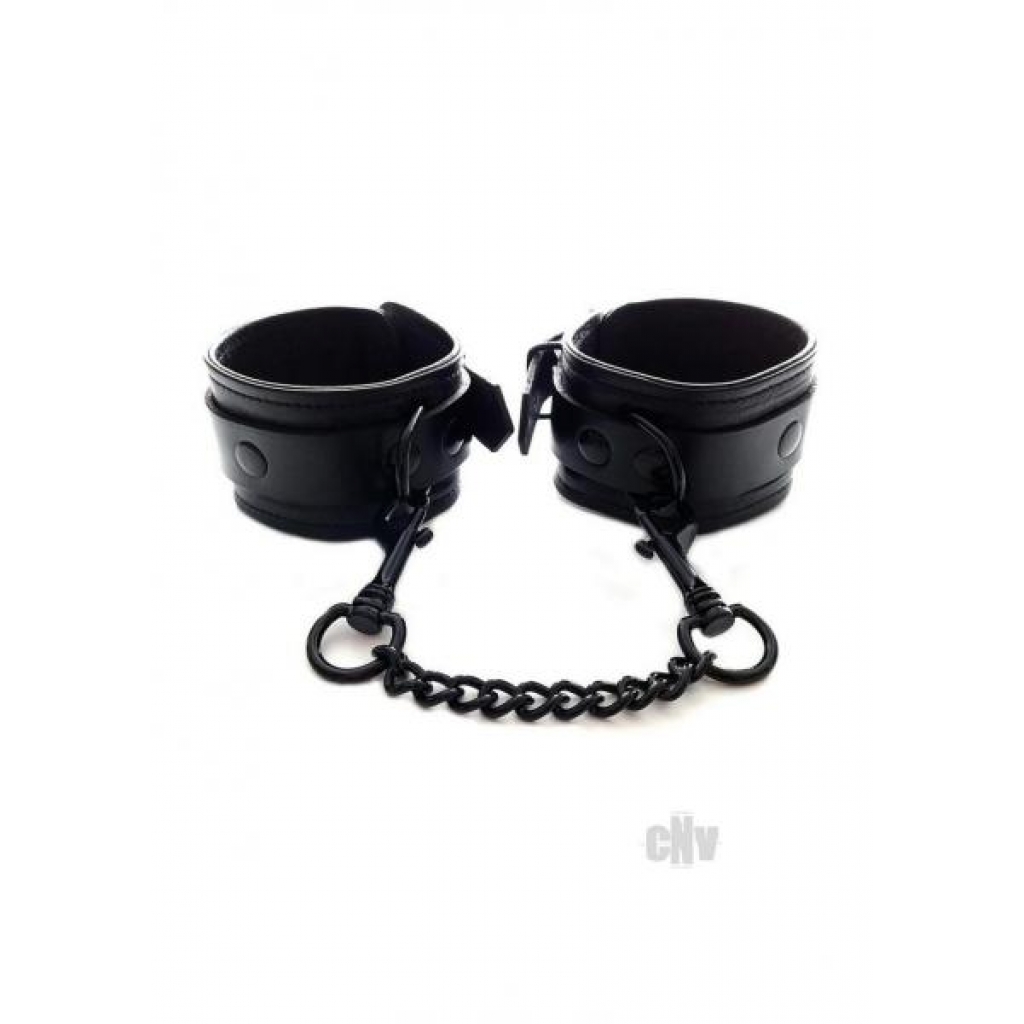 Leather Wrist Cuff Black - Handcuffs