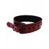 Rouge Anaconda Collar Burgundy Red Leather - Collars & Leashes