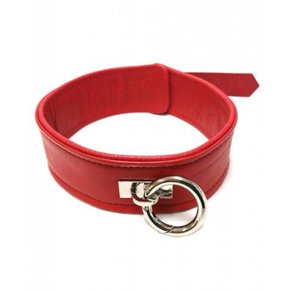 Rouge Plain Collar 1 Ring Red - Collars & Leashes