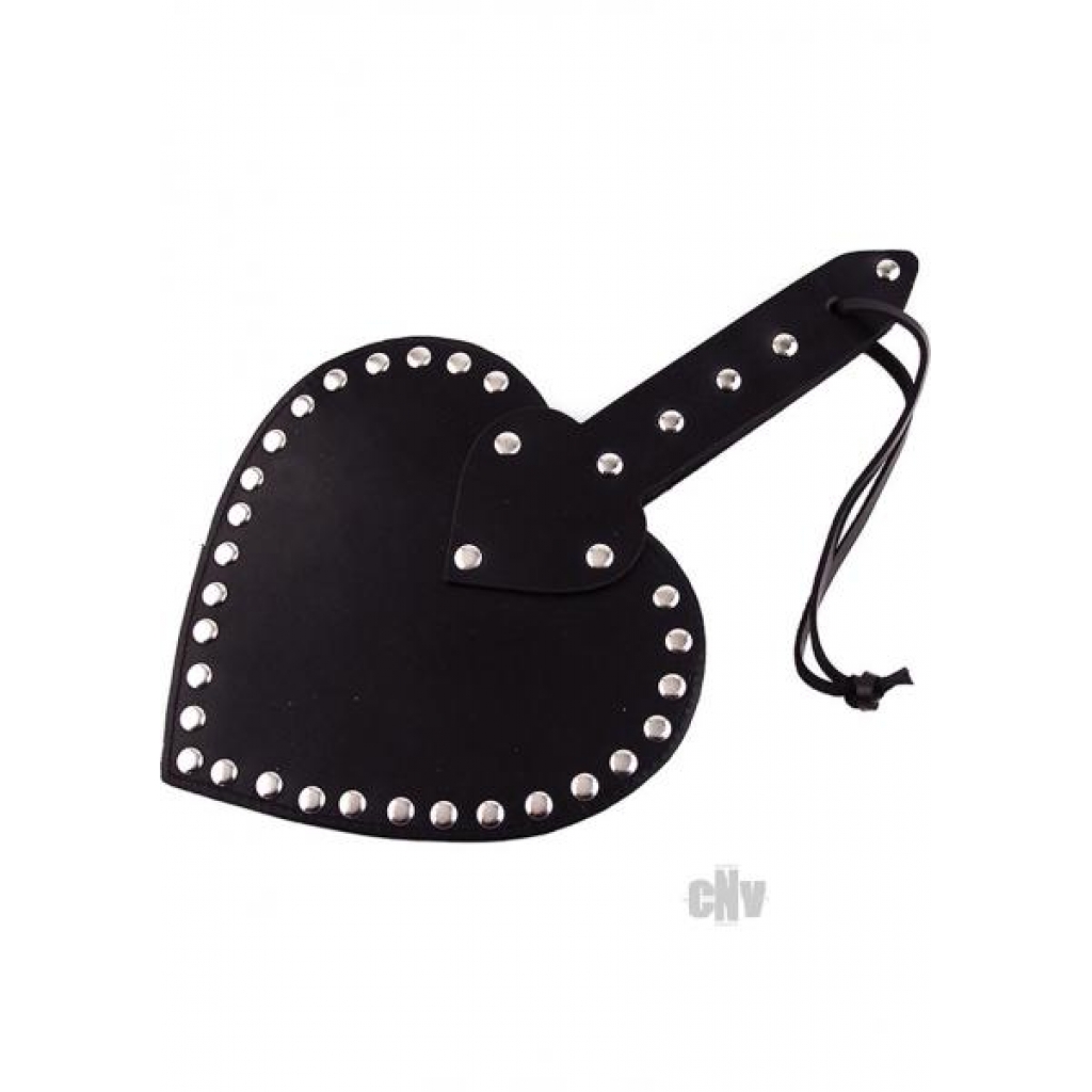 Rouge Heart Paddle Black Leather - Paddles