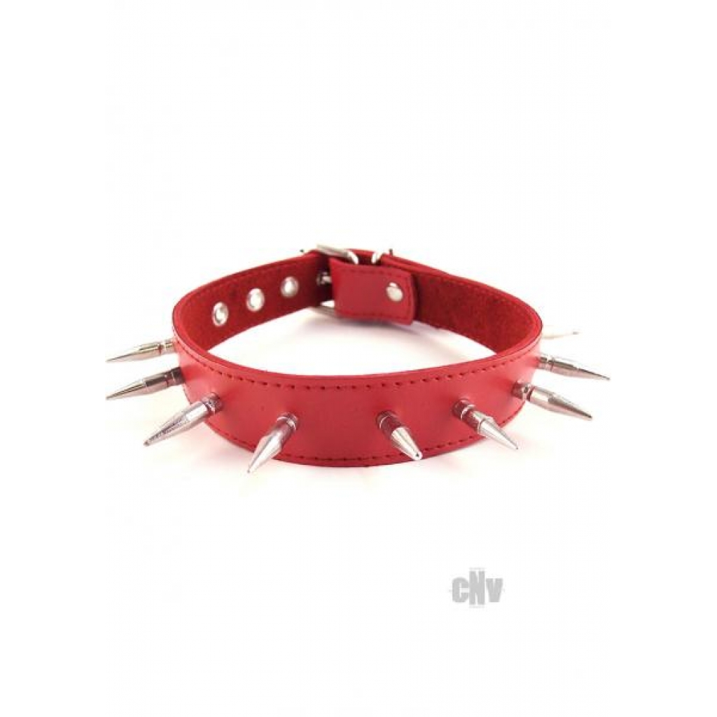 Rouge Spiked Collar Red - Collars & Leashes