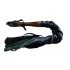 Rouge Leather Flogger with Wooden Handle - Black